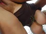 Sexy Blonde With Huge Bazookas Wearing Black Tight Dress Gets Fucked