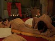 Naked Babe Has Her Little Body Rubbed Thoroughly 