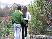 Playful Red-haired Russian Student Gives A Head In Public