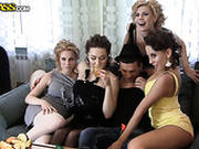 One Lucky Guy Is About To Have Fun With Several Drunk Girls