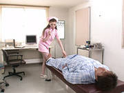 Nasty Japanese Nurse Ayumi Kobayashi Gives Head To Her Patient