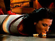 Cuddly Brunette Chic Gets Rolled In A Carpet By Horny Domina