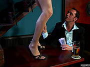 Divine Blond Stripper Performs Arousing Dance In Front Of Sugar Daddy