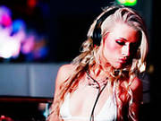 Hussy Dj Girl Spreads Her Legs For Pussy Fingering