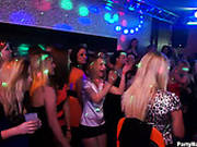 Dozen Of Whorish Gals Are Ready To Have Group Fuck Right In The Club