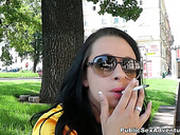 Naughty Chica Is Riding Dick In A Public Park