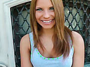 Beautiful Teen With Charming Eyes Gives Deepthroat Blowjob