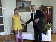 Hussy Teen Bianka Demonstrates Her Hairy Pussy To Jim Slip