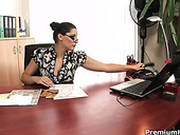 Horny Boss Calls Her Secretary To Have Steamy Lesbian Sex In The Office