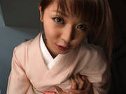 Japanese Slut Marika In National Gown Gives Blowjob