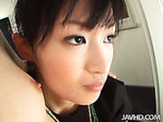 Sizzling Japanese Cutie Mio Kanna Gives Double Blowjob