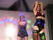 Dirty Trollops Are Dancing Wet On A Stage