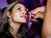 Voracious Chics Enjoy Oral Fucking Aroused Strangers In The Club