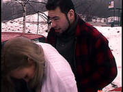 Seductive Blond Welcomes Hard Fuck In Doggy Pose Outdoors