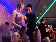 Busty Sluts Are Mauling Each Other On The Dance Floor