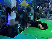 Several White Chicks Stretch Legs Wide For Being Banged Missionary At The Soiree