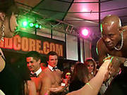 Brutal Black Stripper Dances Seductively In Front Of Horny Chics