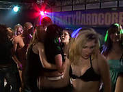 Bunch Of Aroused Sluts Rub Over Steamy Bodies Of Cocky Strippers