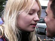 Teen Chick Monika Is Kissing Passionately In Bed Waring Up For The Hardcore Action
