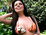 Divine Brunette Babe Shows Off Her Cuddly Tits And Ass