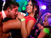 Spoiled Brunette Sluts Gives Oral Fuck To Rapacious Strip Dancers