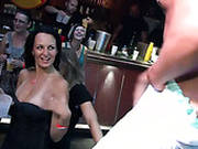 Messy Russian Hussies Get Poked In Sideways Pose On Scene