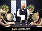 Horn-mad Drunk Nymphos Seduce A Waiter For Being Fucked Doggy Right In The Restaurant