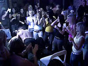 Slutty Bitches Are Sucking Cock Of A Stripper Right In A Club