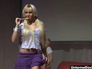 Three Sexy Babes Give A Lesbian Show