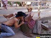 Beautiful And Sexy Cowgirl Spreads Her Legs