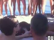 Swingers Having Fun At A Beach For A Crowd