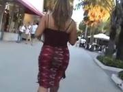 Candid Video Of Her Great Ass In A Skirt