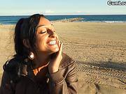 Horny Latina Gets Her Cute Face Covered In Hot Spunk