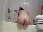 Slender Babe With Natural Tits In The Shower.
