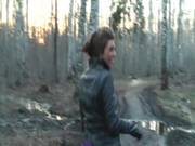 Pretty Amateur Girl Sucks In The Forest.