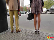 Sexy Blondie Getting Filmed In Public