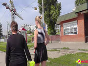 Arousing Blondie Gets Filmed Under Her Skirt