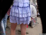 Mature Gets Filmed Under Her Skirt
