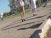 Horny Voyeur Enjoys Dirty Blonde