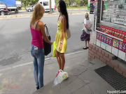 Sexy Babes Are Caught Under Their Skirt