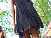 Naughty Voyeur Enjoys Public Upskirt