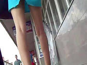 Voyeur Enjoys Outdoor Upskirt Scene