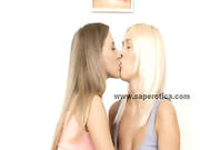 Pair Of Young Cute Lesbians Playing With Passion In This Lesbian