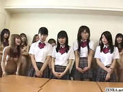 Naked In School Japanese Schoolgirls Welcome New Classmates