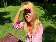 Blonde Babe Likes It In The Nature