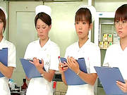 Horny Japanese Babes In Group Action