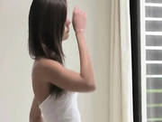 Brunette Having Shower