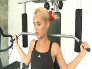 Sporty Blonde With Small Tits In The Gym