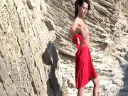 Blonde Russian Naked On The Sand