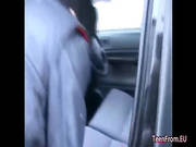 Euro Amateur Sex In The Car